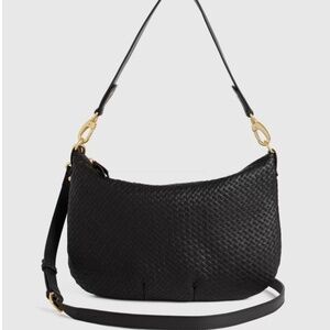 NWOT Quince Italian Leather Convertible Crescent Handwoven Shoulder Bag